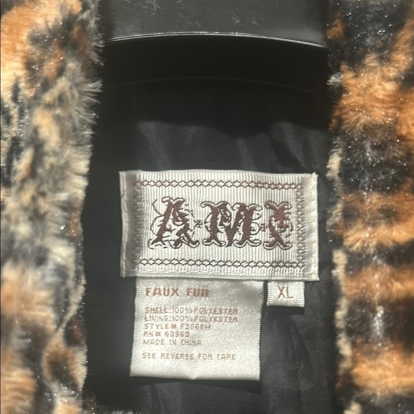 Vintage faux fur animal print Women's Leopard cheetah tiger Vest women’s XL - Picture 2 of 6